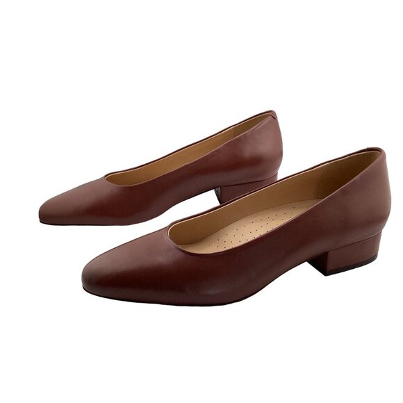 Trotters Womens  Jewel Low‎ Heel Pumps Size 7 N 7N Brown Toffee Leather - Picture 5 of 8